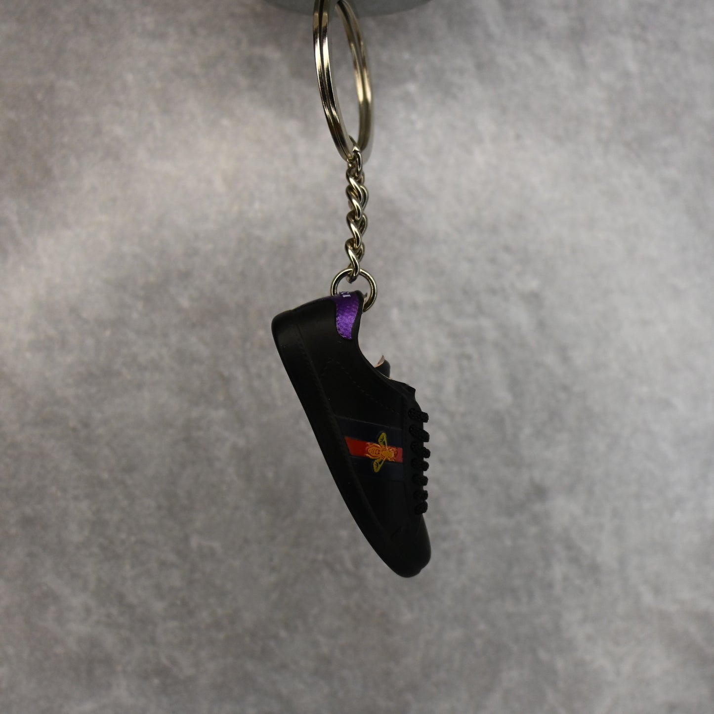 Gucci Ace Embroidered 'Black Bee' Keyring